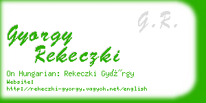 gyorgy rekeczki business card